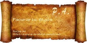 Pacurariu Atala névjegykártya